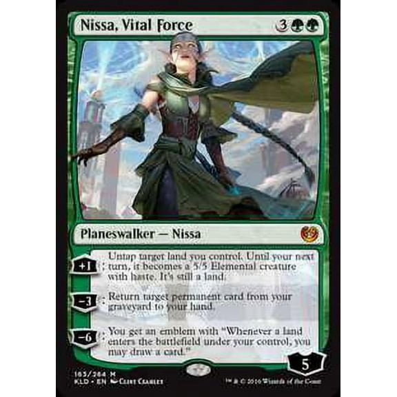 MtG Kaladesh Mythic Rare Nissa, Vital Force #163