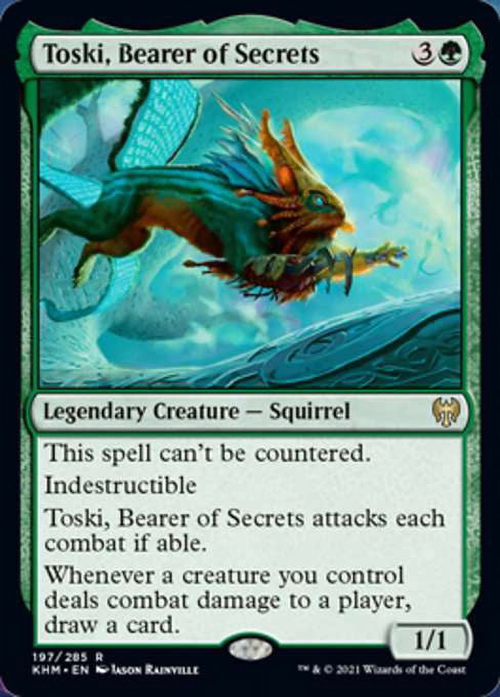 kaldheim rare cards MtG Kaldheim Rare Toski, Bearer of Secrets #197