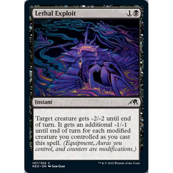 MtG Kamigawa Neon Dynasty Common Lethal Exploit (FOIL) #107