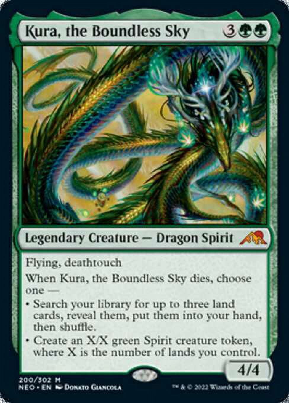 MtG Kamigawa Neon Dynasty Mythic Rare Kura, the Boundless Sky #200