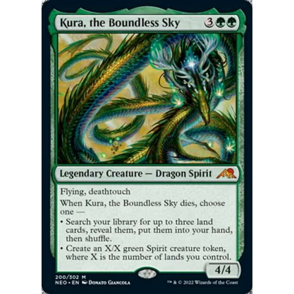 MtG Kamigawa Neon Dynasty Mythic Rare Kura, the Boundless Sky #200