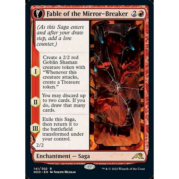 MtG Kamigawa Neon Dynasty Rare Fable of the Mirror-Breaker // Reflection of Kiki-Jiki #141