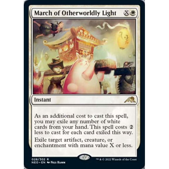 MtG Kamigawa Neon Dynasty Rare March of Otherworldly Light (FOIL) #28