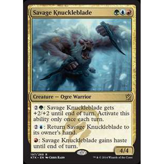 MtG Khans of Tarkir Rare Savage Knuckleblade (Foil) #197