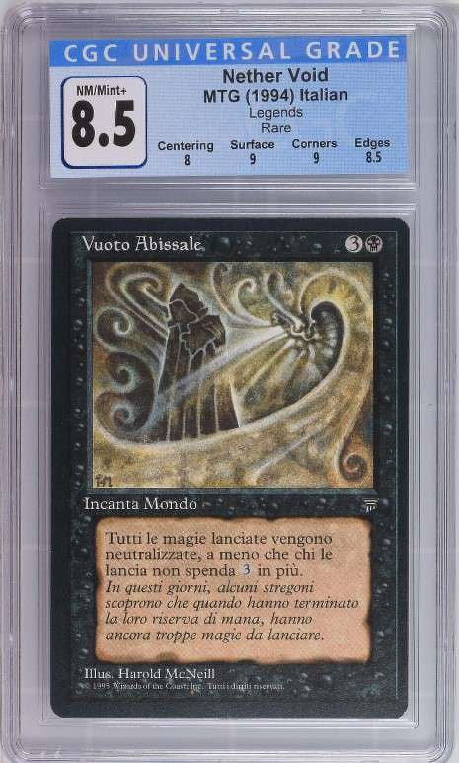 MtG Legends Rare Nether Void (Italian Graded CGC 8.5 - NM/Mint+)