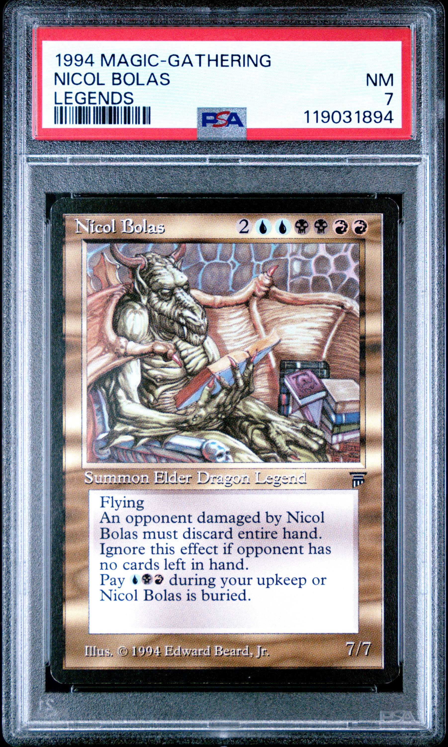 MtG Legends Rare Nicol Bolas (PSA NM 7) - Walmart.com