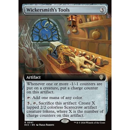 MtG Lorwyn Eclipsed Commander Rare Wickersmith's Tools [Extended Art] #41