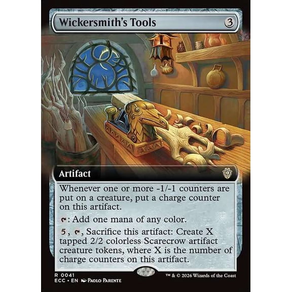 MtG Lorwyn Eclipsed Commander Rare Wickersmith's Tools [Extended Art] #41