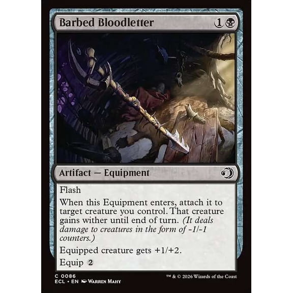 MtG Lorwyn Eclipsed Common Barbed Bloodletter #86