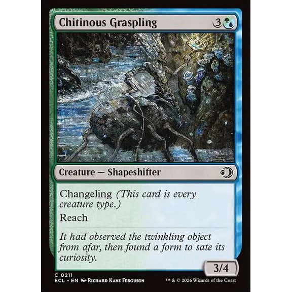 MtG Lorwyn Eclipsed Common Chitinous Graspling [FOIL] #211