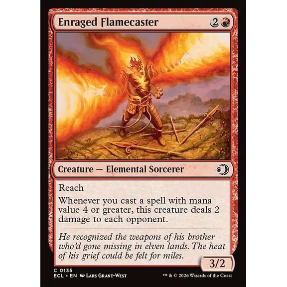 MtG Lorwyn Eclipsed Common Enraged Flamecaster #135