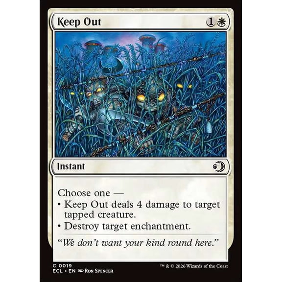 MtG Lorwyn Eclipsed Common Keep Out #19