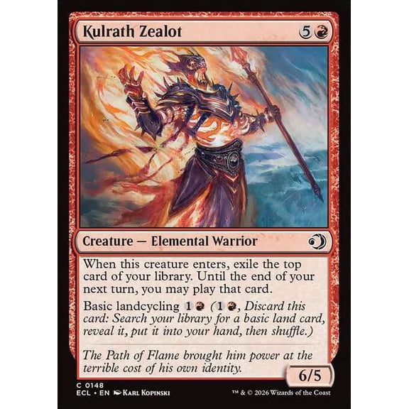MtG Lorwyn Eclipsed Common Kulrath Zealot [FOIL] #148
