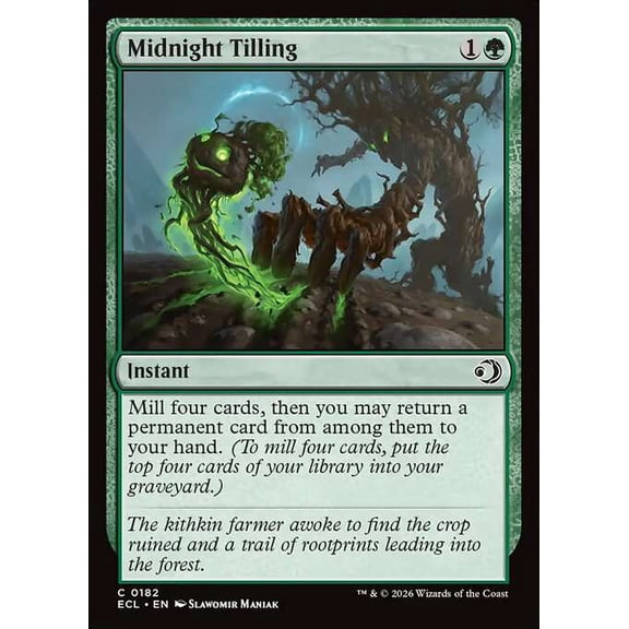 MtG Lorwyn Eclipsed Common Midnight Tilling [FOIL] #182
