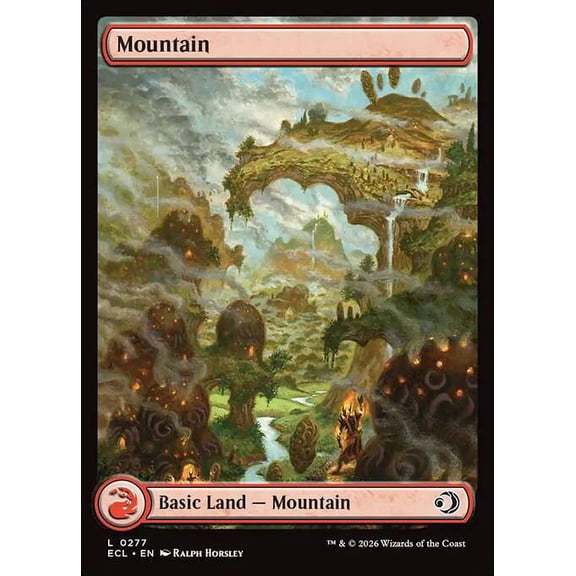 MtG Lorwyn Eclipsed Common Mountain [Full Art FOIL] #277