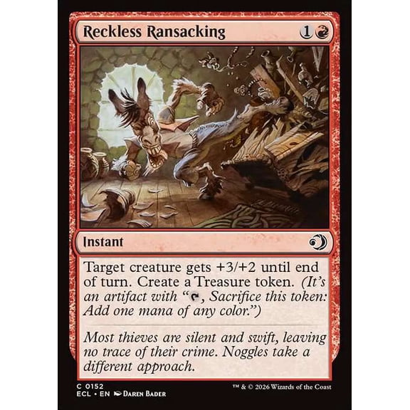 MtG Lorwyn Eclipsed Common Reckless Ransacking [FOIL] #152