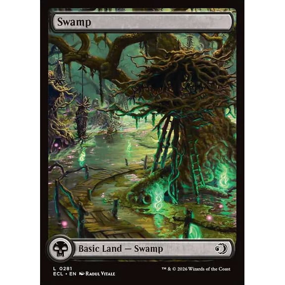 MtG Lorwyn Eclipsed Common Swamp [Full Art FOIL] #281
