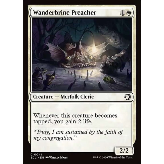MtG Lorwyn Eclipsed Common Wanderbrine Preacher #41
