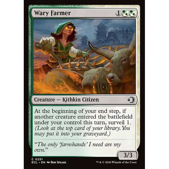 MtG Lorwyn Eclipsed Common Wary Farmer #251
