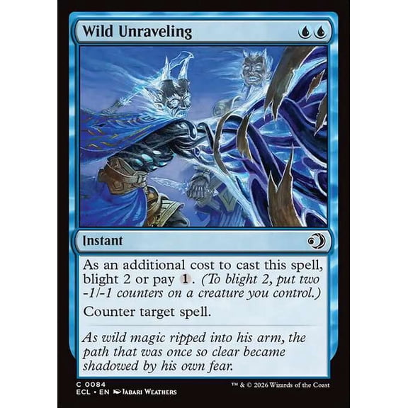 MtG Lorwyn Eclipsed Common Wild Unraveling #84