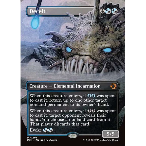 MtG Lorwyn Eclipsed Mythic Rare Deceit [Borderless] #293