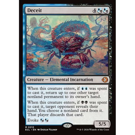 MtG Lorwyn Eclipsed Mythic Rare Deceit [FOIL] #212