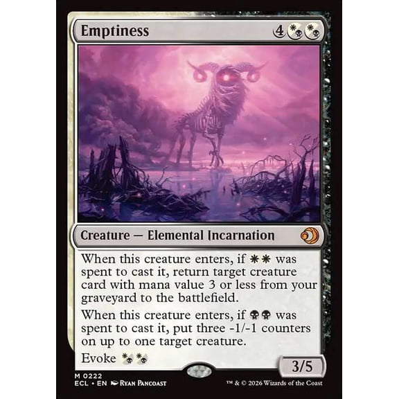 MtG Lorwyn Eclipsed Mythic Rare Emptiness #222
