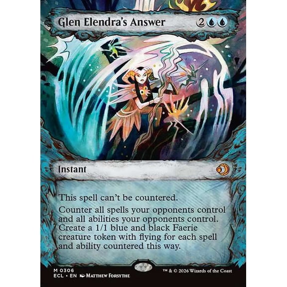 MtG Lorwyn Eclipsed Mythic Rare Glen Elendra's Answer [Showcase FOIL] #306