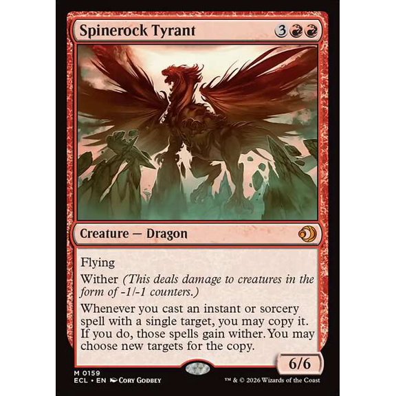 MtG Lorwyn Eclipsed Mythic Rare Spinerock Tyrant [FOIL] #159