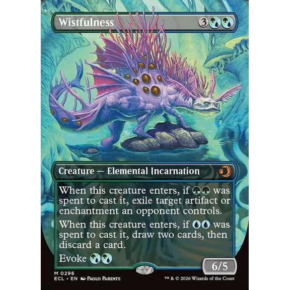 MtG Lorwyn Eclipsed Mythic Rare Wistfulness [Borderless] #296