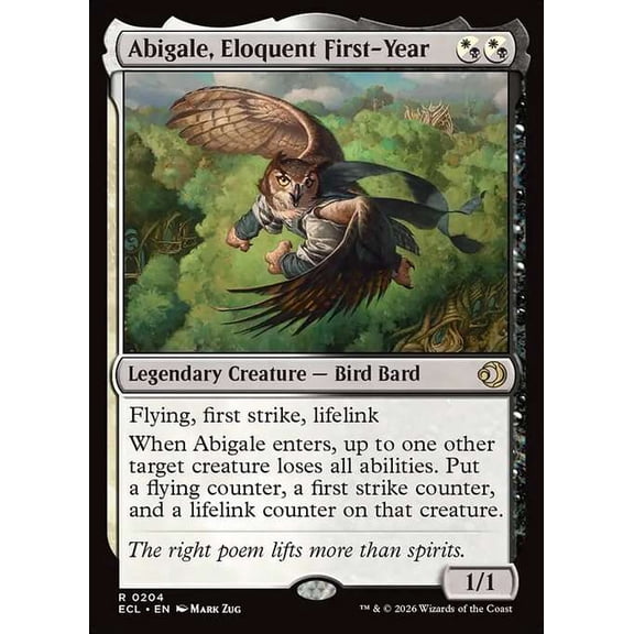 MtG Lorwyn Eclipsed Rare Abigale, Eloquent First-Year #204