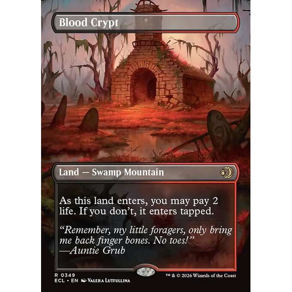 MtG Lorwyn Eclipsed Rare Blood Crypt // Blood Crypt [Reversible Shockland] #349