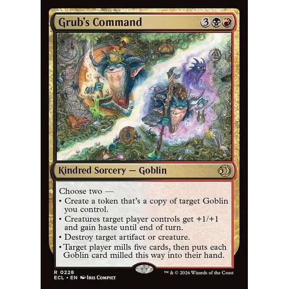 MtG Lorwyn Eclipsed Rare Grub's Command #228