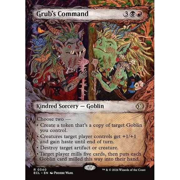 MtG Lorwyn Eclipsed Rare Grub's Command [Showcase FOIL] #340