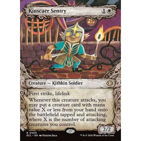 MtG Lorwyn Eclipsed Rare Kinscaer Sentry [Showcase] #300