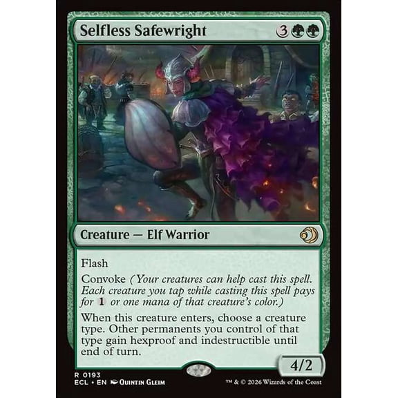 MtG Lorwyn Eclipsed Rare Selfless Safewright #193