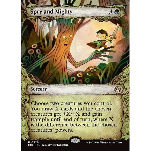 MtG Lorwyn Eclipsed Rare Spry and Mighty [Showcase] #329