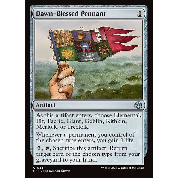 MtG Lorwyn Eclipsed Uncommon Dawn-Blessed Pennant #254