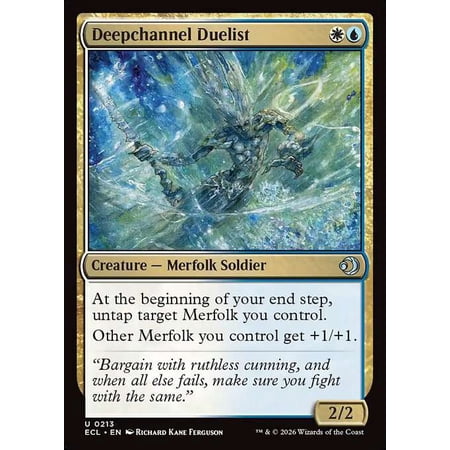 MtG Lorwyn Eclipsed Uncommon Deepchannel Duelist #213