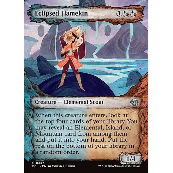 MtG Lorwyn Eclipsed Uncommon Eclipsed Flamekin [Showcase] #337
