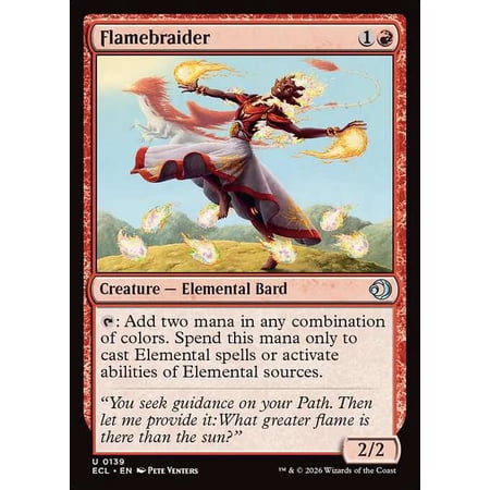 MtG Lorwyn Eclipsed Uncommon Flamebraider #139