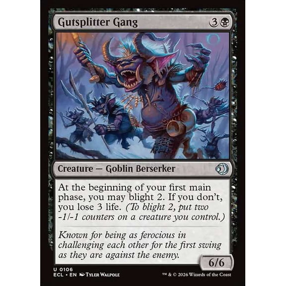 MtG Lorwyn Eclipsed Uncommon Gutsplitter Gang #106