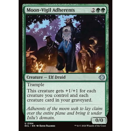 MtG Lorwyn Eclipsed Uncommon Moon-Vigil Adherents #184