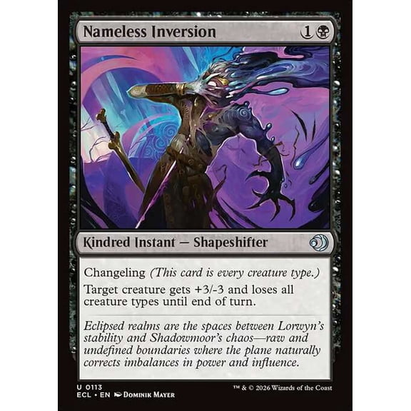 MtG Lorwyn Eclipsed Uncommon Nameless Inversion [FOIL] #113