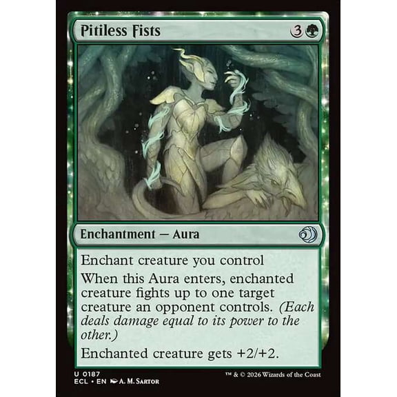 MtG Lorwyn Eclipsed Uncommon Pitiless Fists #187