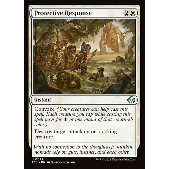 MtG Lorwyn Eclipsed Uncommon Protective Response [FOIL] #29