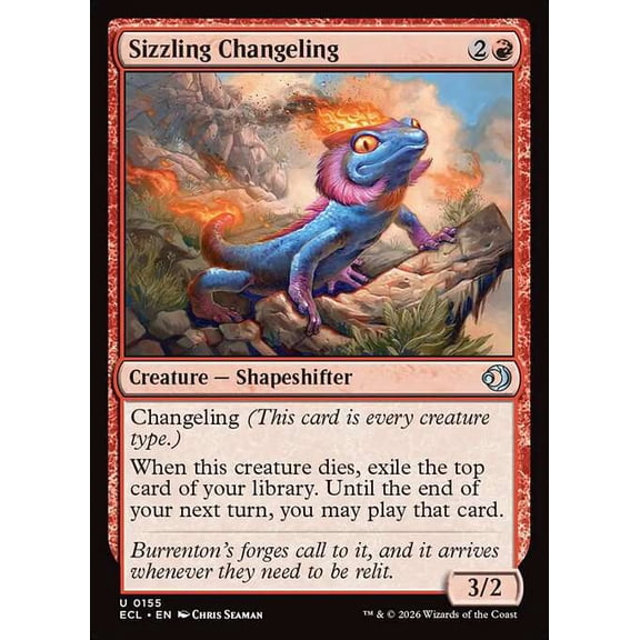 MtG Lorwyn Eclipsed Uncommon Sizzling Changeling [FOIL] #155