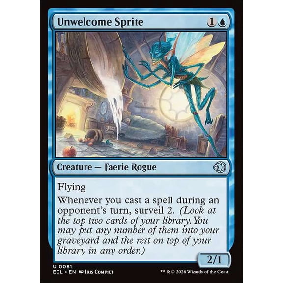 MtG Lorwyn Eclipsed Uncommon Unwelcome Sprite #81