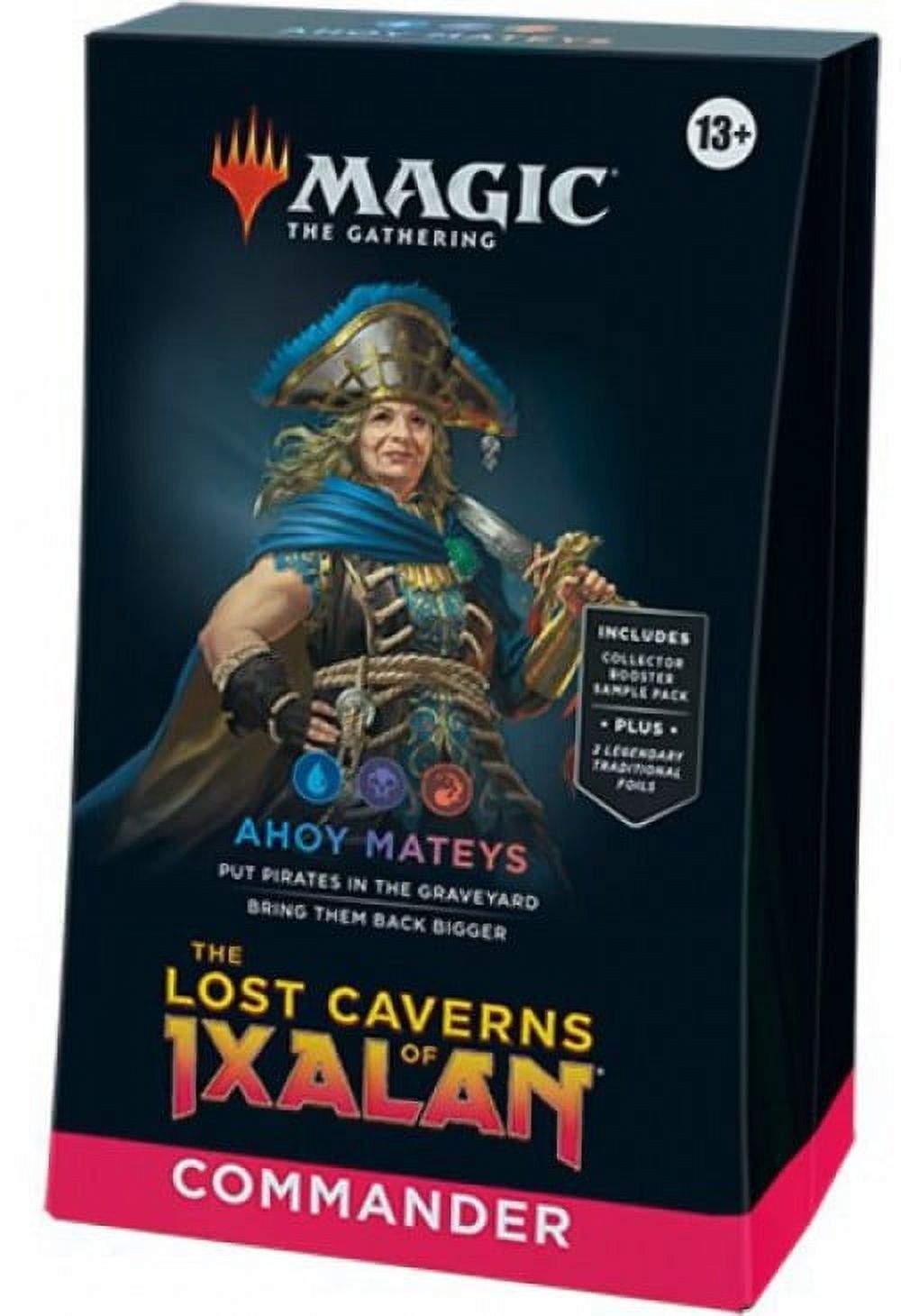 MtG Lost Caverns of Ixalan Ahoy Mateys Commander Deck (100 Card Deck,  2-Card Collector Booster Sample Pack & Accessories) - Walmart.com