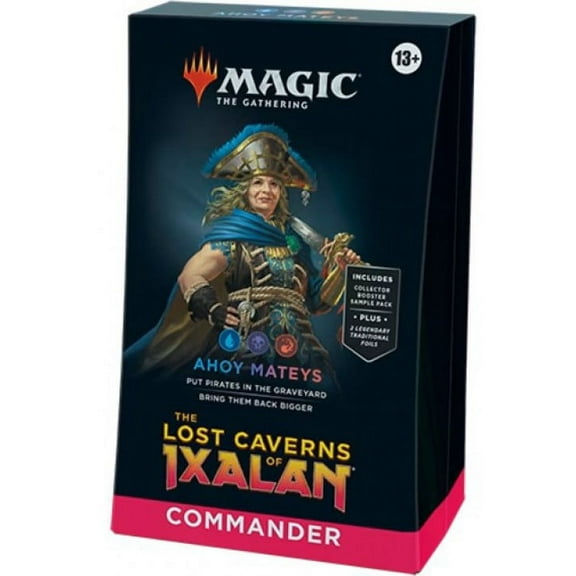 MtG Lost Caverns of Ixalan Ahoy Mateys Commander Deck (100 Card Deck, 2-Card Collector Booster Sample Pack & Accessories)